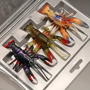 Weedless Crawfish Soft Plastic Bass Bait (3 pack) – Pre-Rigged Weighted Hook