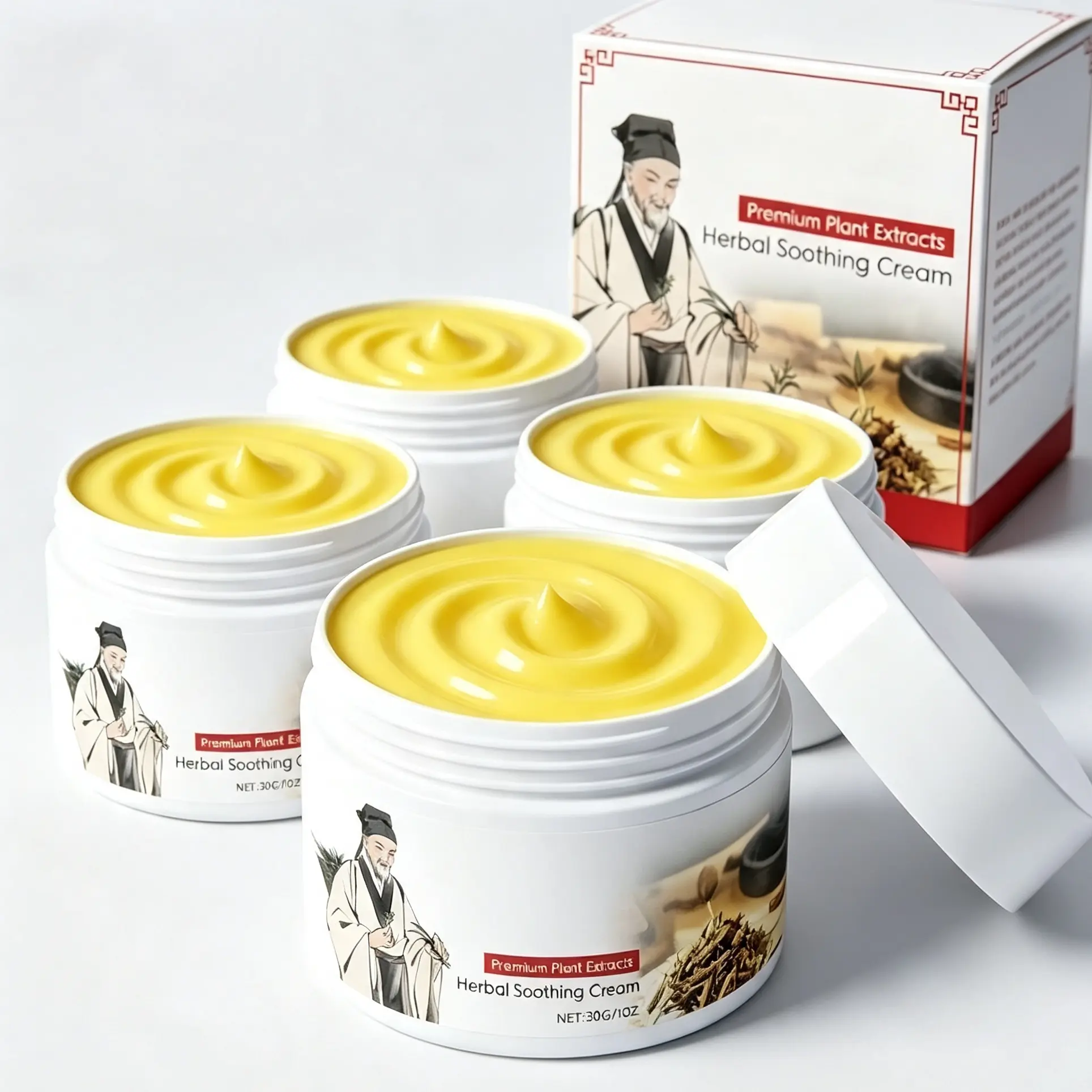 Herbal Eczema & Psoriasis Relief Cream - Intensive Soothing & Hydrating Body Care for Dry, Itchy, Sensitive Skin, Daily Moisturizer, 30g, Plant, Eczema Relief Cream, Gentle, Moisture, Herbal Intensive Soothing, Every Day, Soothes
