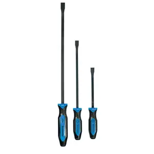 212 MAIN Mayhew Tools 14071BL 3-Piece Dominator Curved Pry Bar Set, Blue, Alloy Steel, Patent Handle, Enhanced Prying Power, Outdoor Cycling Equipment Toolkit