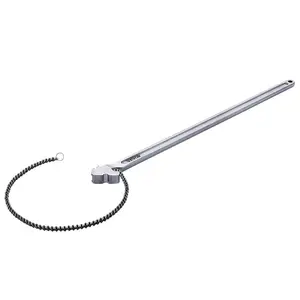 VEVOR Pipe Wrench, 18 Aluminum Straight Pipe Wrench, Automatic Jaw Adjustment, Adjustable Plumbing Wrench, Easy to Carry, Ergonomic Handle, Hangable Design, for Water Pipes, Automotive RepairsVEVOR Super Brand Day