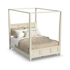Naples Off-White Queen Canopy Bed