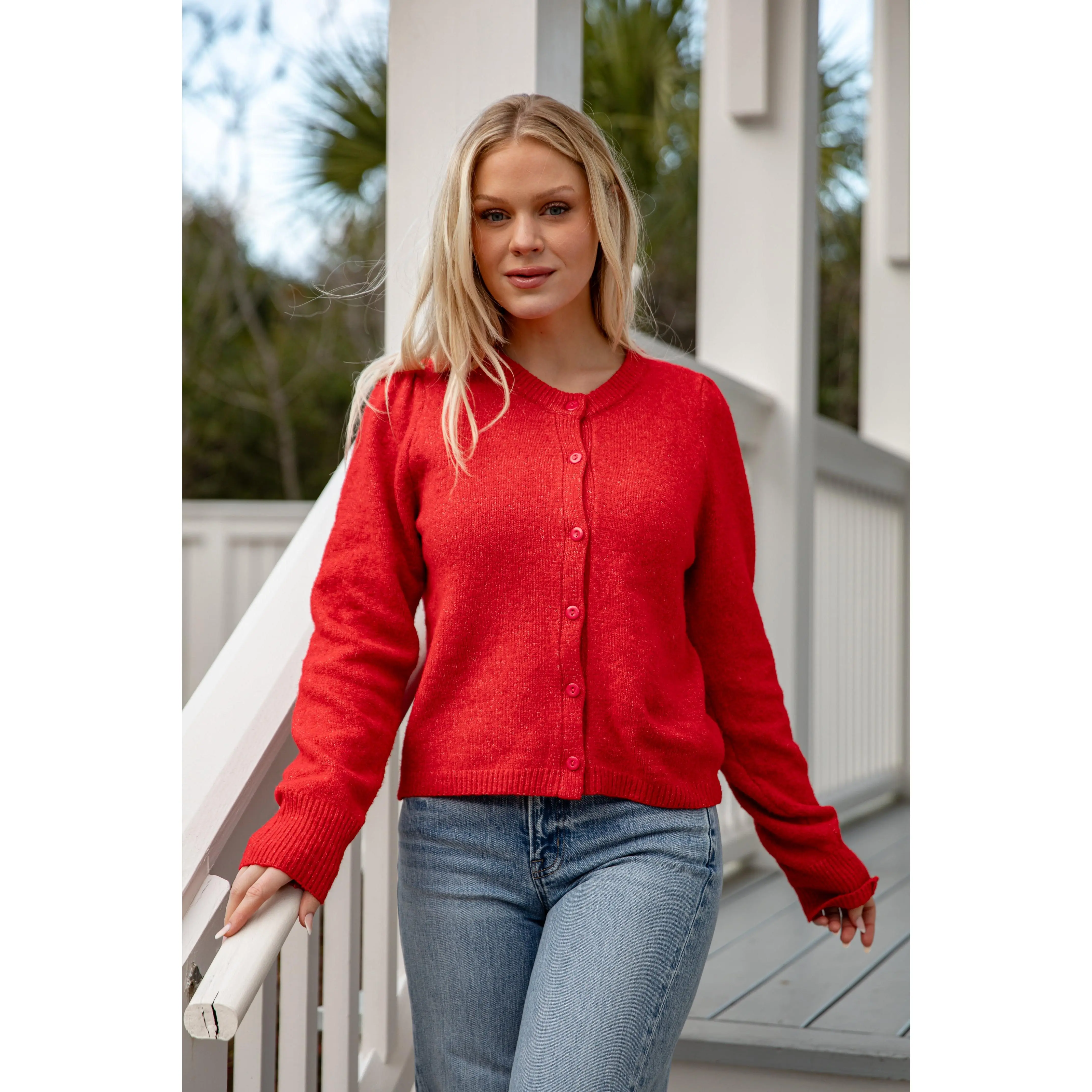 FINAL SALE - Love Letter Red Sweater Cardigan