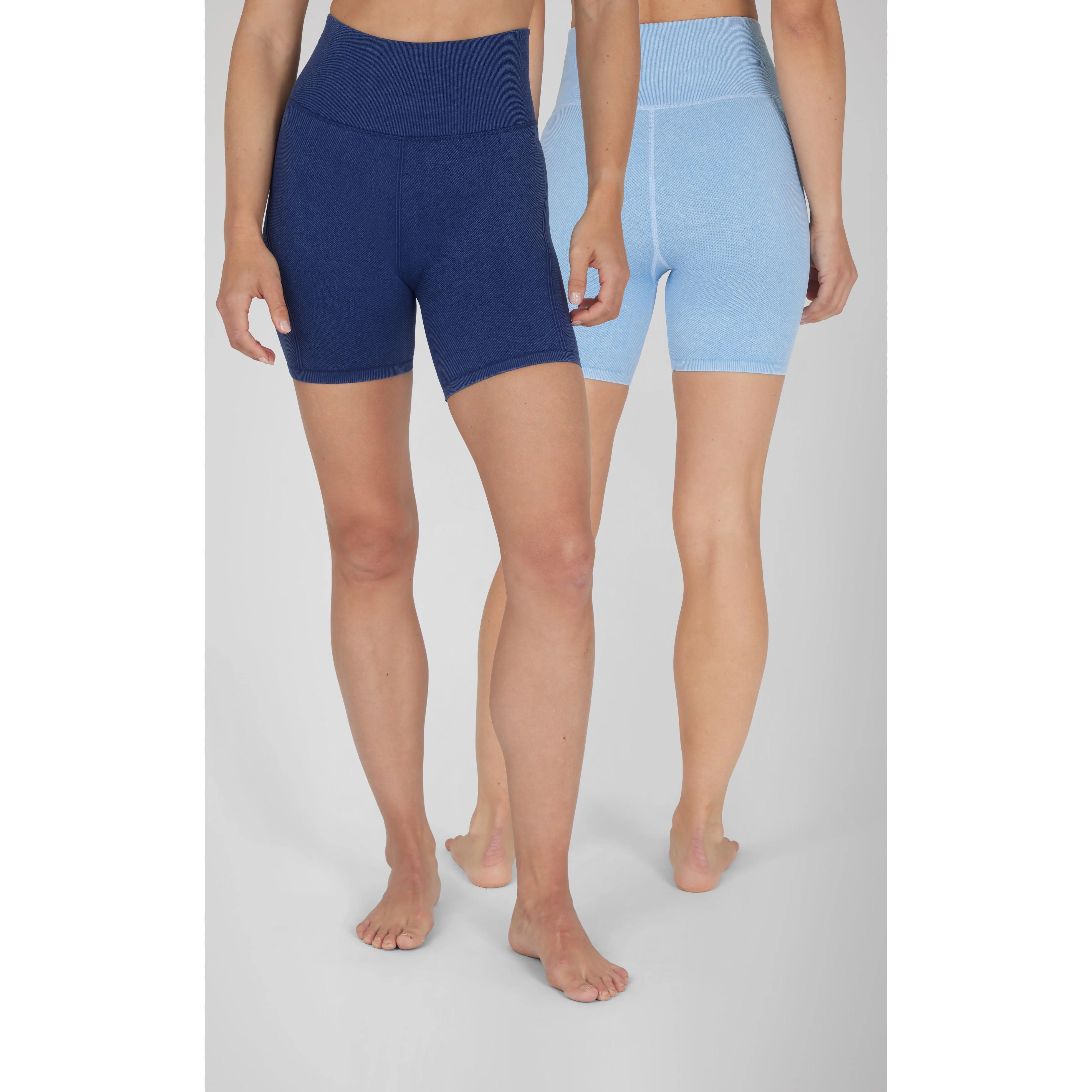 2 PK Stonewash Ribbed Textured 5" Inseam Seamless Short 2 PK Stonewash Ribbed Textured 5" Inseam Seamless Short