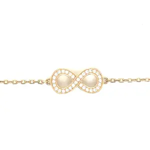 14k Yellow Gold Infinity Cable Chain Bracelet