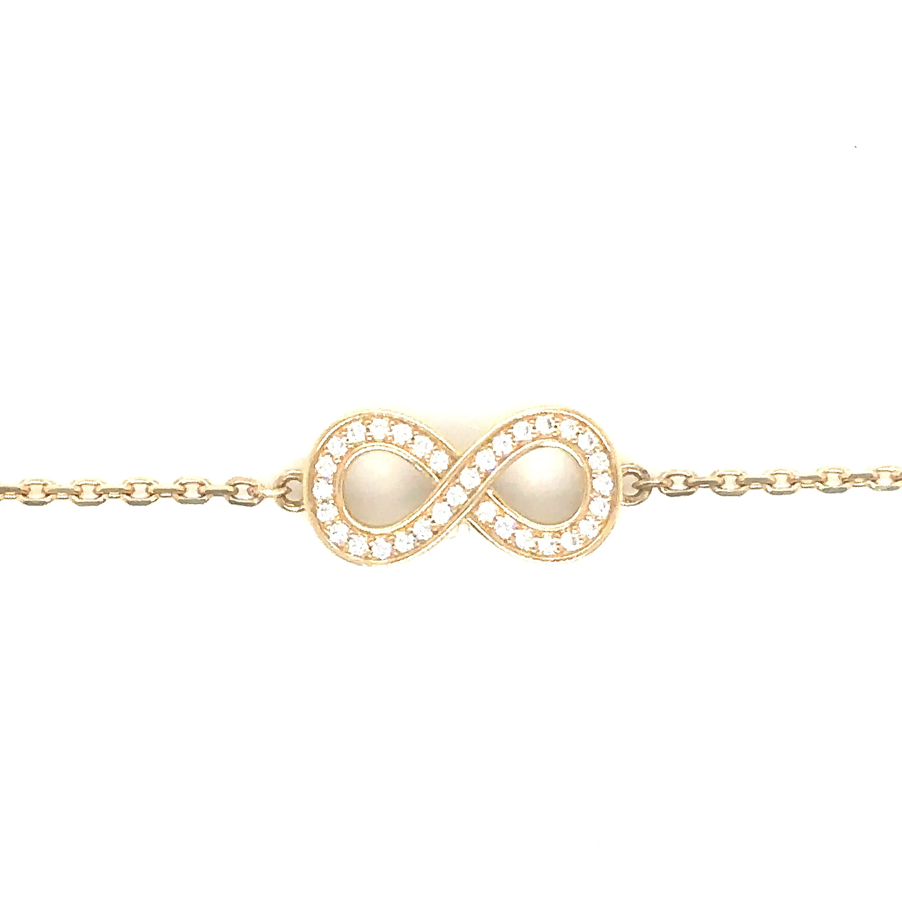 14k Yellow Gold Infinity Cable Chain Bracelet