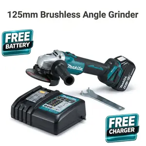 Makita DGA404 125mm Angle Grinder with charger and battery