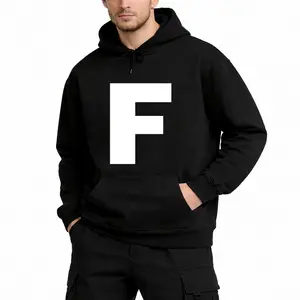 Stylish Letter F Initial Hoodie with Long Sleeves – Monogram Alphabet Design