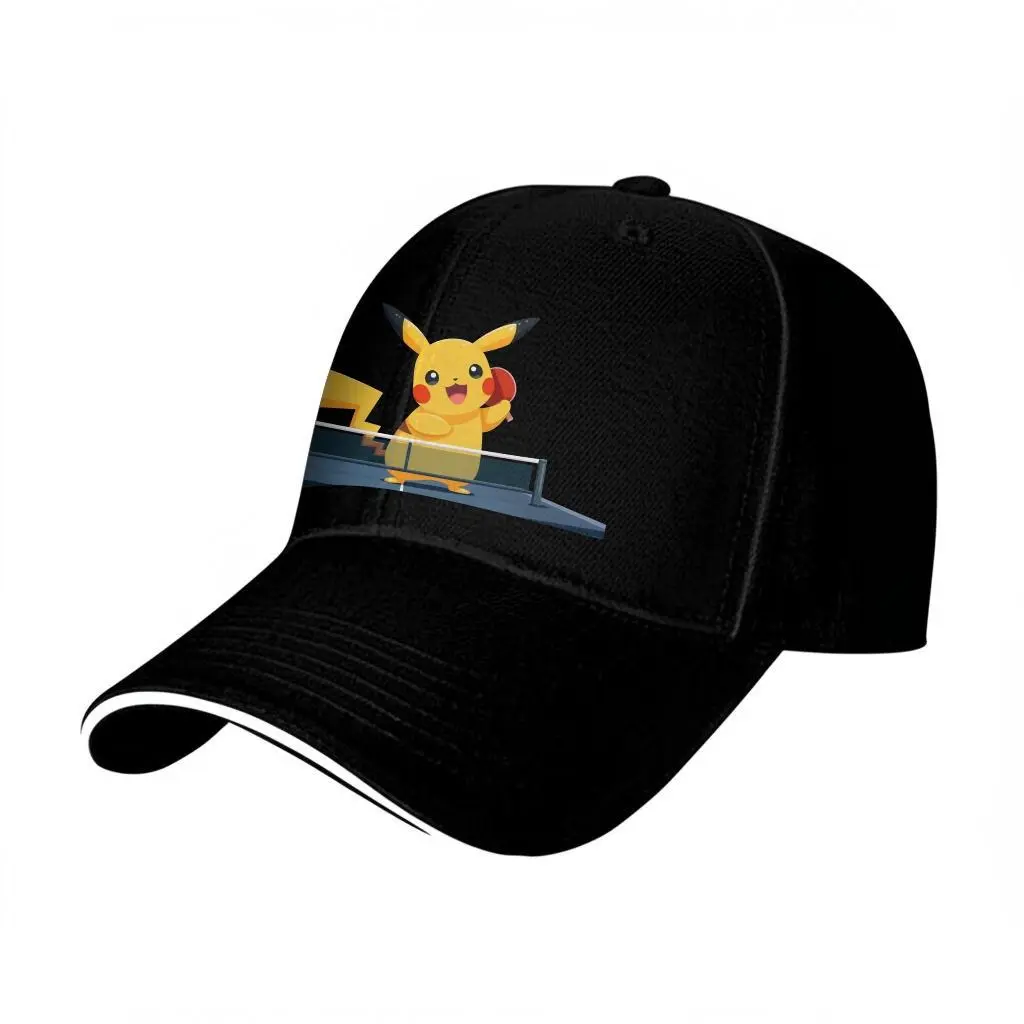 Women's Ponytail Hat, for Men, PIKACHU Printed Baseball Cap, PIKACHU Baseball Hats, Design, Unique, Summer, Funny, Resist Hats