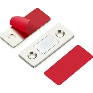 2 Pack  Door Catch Ultra Thin Cabinet  Catch Adhesive  Cabinet Door  for Cupboard Wardrobe Closet  Cabinet Latch Stick on Cabinet Door Drawer