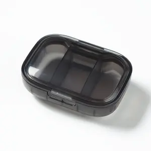 Portable Pill Box with 3 Compartments, 1/2/4 Counts Waterproof Moisture-proof Large Capacity Pill Storage Box, Pill Organizer for Home & Travel, Medical Organizer, Tampons