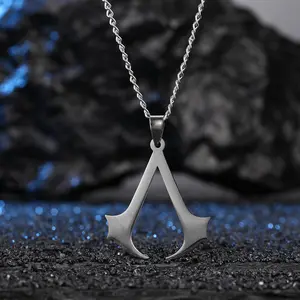Stainless Steel Assassin Syndicate Creed Pendant Game Movie Anime Cosplay Necklace Gift