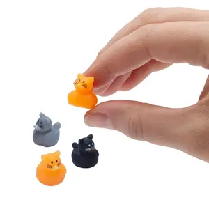 1/2" Micro Adorable Cat Rubber Ducks - 24 Pc.