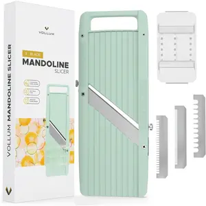 Narrow Mandoline Slicer for Kitchen – Professional Slicer Vegetable Cutter Japanese Mandoline Slicer with Interchangeable Stainless Steel Blades – Food Manual Slicer Handheld Mandoline Slicer