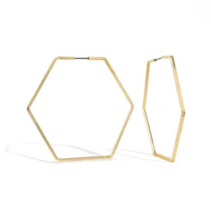 Bauble Sky Hexagon Metal Earrings | Everyday Sophistication & Lightweight Comfort | Add to Cart Buy Now | Minimalist Design