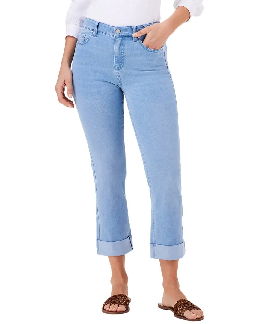 NIC+ZOE Mid Rise Straight Roll Cuff Jean