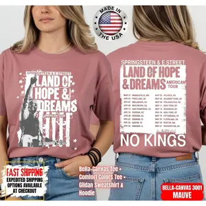 [ MUSIC TOUR TEE - TWO-SIDE ] Bruce Springsteen Land Of Hope & Dreams Tour 2026 Shirt, Front And Back Design