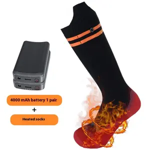. Winter Heated Ski Socks with Smart Temp Control for Men Women,Electric Warming Footwear for Cold Weather Skiing
