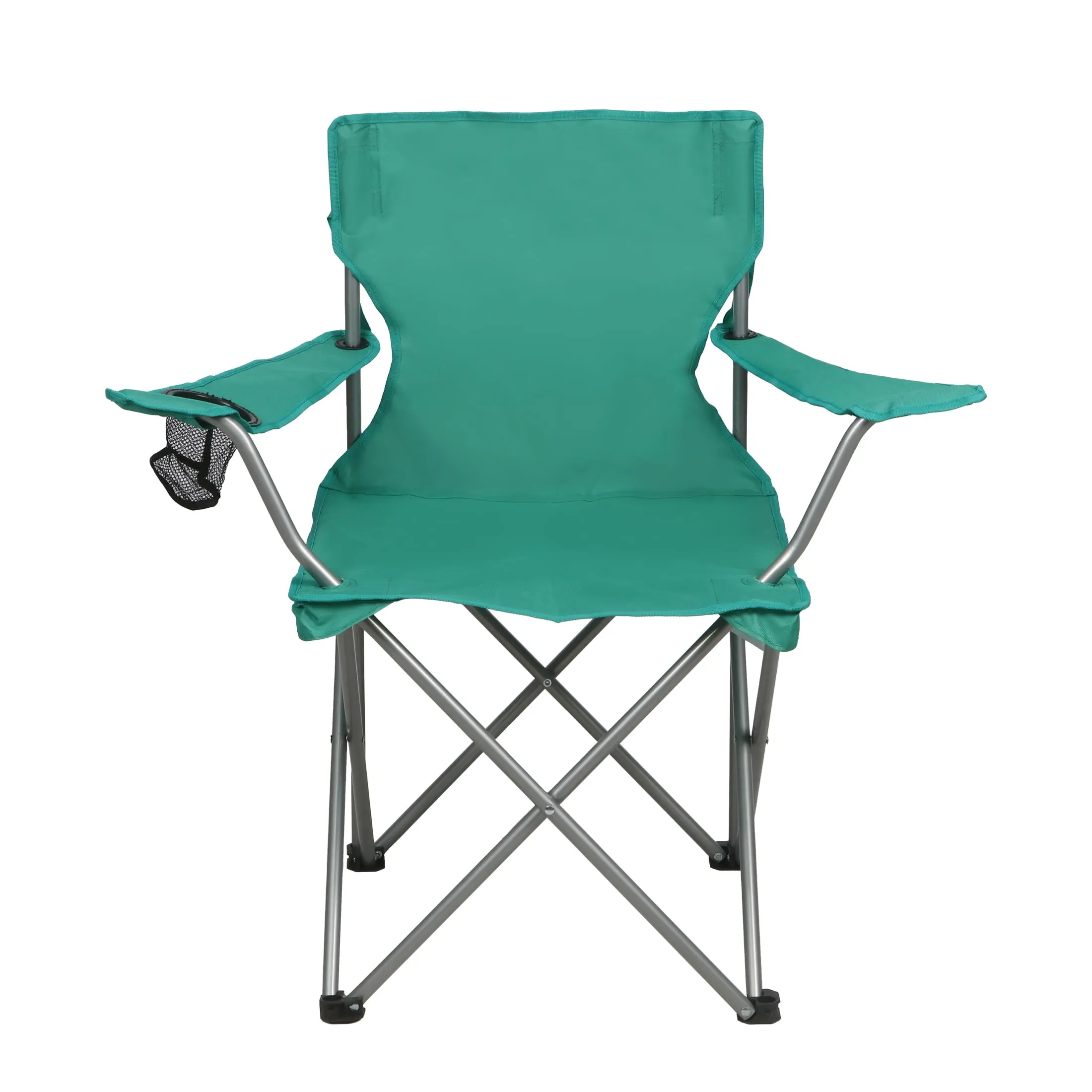 Ozark Trail Quad Folding Camp Chair with Cupholder, Serrano Pepper