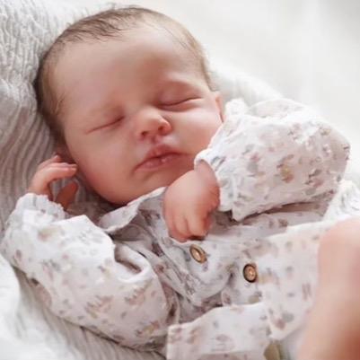 Realistic Full Body Silicone 18" Reborn Doll with Birth Certificate, Baby Bottle, Clothing, and Diaper