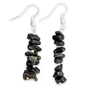 Black Obsidian Drop Earrings