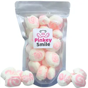 Freeze Dried Candy Strawberry Cheesecake Salt Water Taffy 2 oz - Cut To Bite Sized Pieces - Ships In Box - Deliciously Crunchy, Intense Flavor, Lightweight Snack
