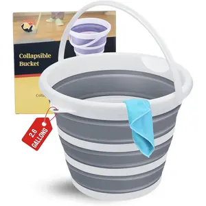 Collapsible Bucket with Handle 2.6 Gallons 10L Foldable Bucket