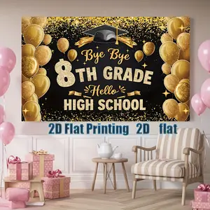 2D flat party banner, holiday graduation celebration party background decoration background photo props, polyester banner, home banner, room decoration, wall decoration, party background decoration, party decoration/supplies/gift decoration background