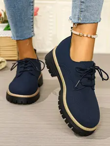 Women's Daily Commute Preferred Suede Thick Sole Casual Shoes, Walking Shoes, Comfortable Lightweight Feel, Perfect for Everyday Wear