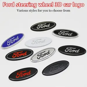 Car Steering Wheel Center Emblem Sticker Decal, Styling Accessories for Ford Focus, Mondeo, Fiesta, Mustang, Kuga, Edge, Explorer