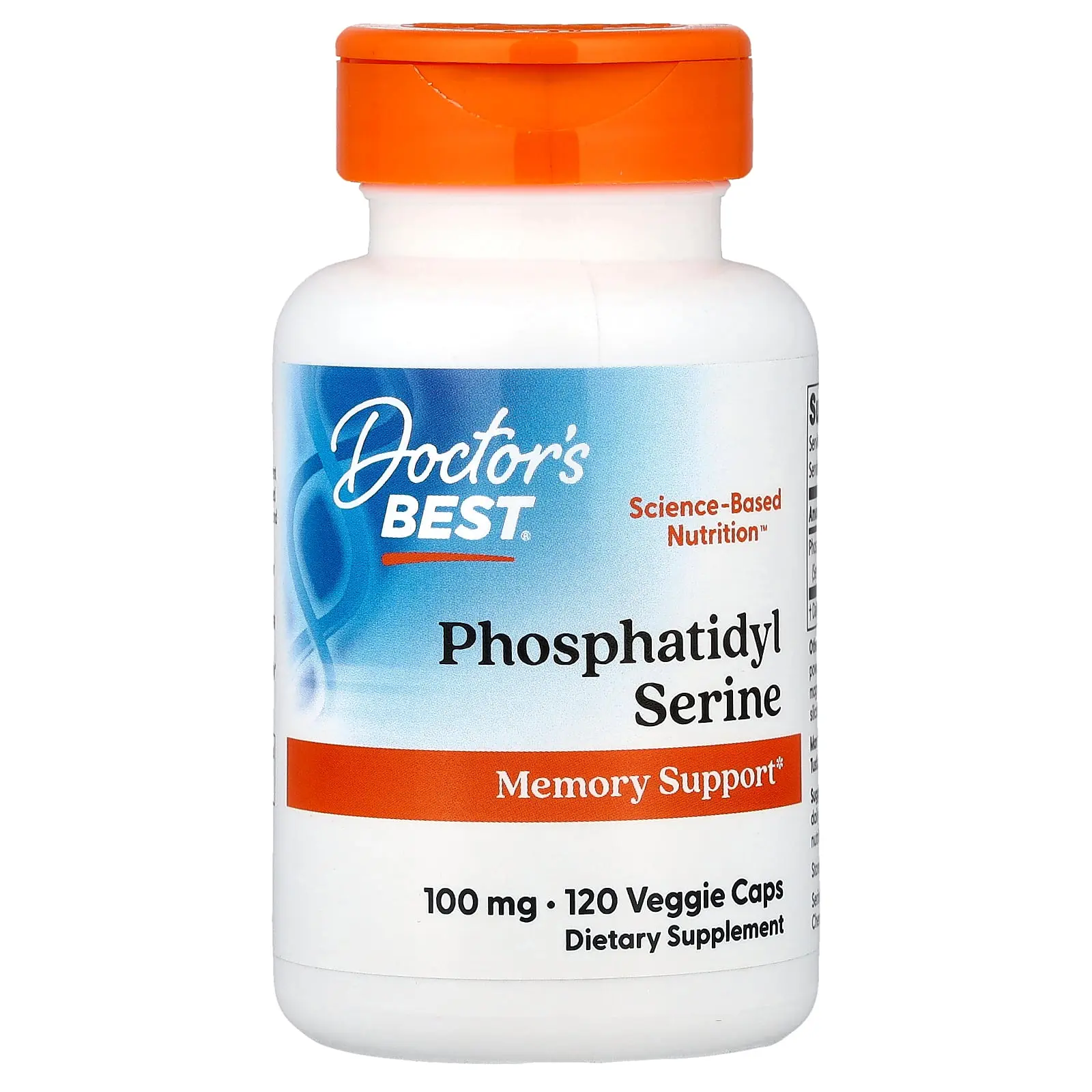 Doctor's Best Phosphatidyl Serine, 100 mg, 120 Veggie Caps