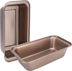 2pack Loaf Pan, 9inch Banana Bread Pan, Non-Stick Banana Bread Pan, Stackable Bread Pans for Homemade Bread, 10x5inch Small Bread Pans for Baking