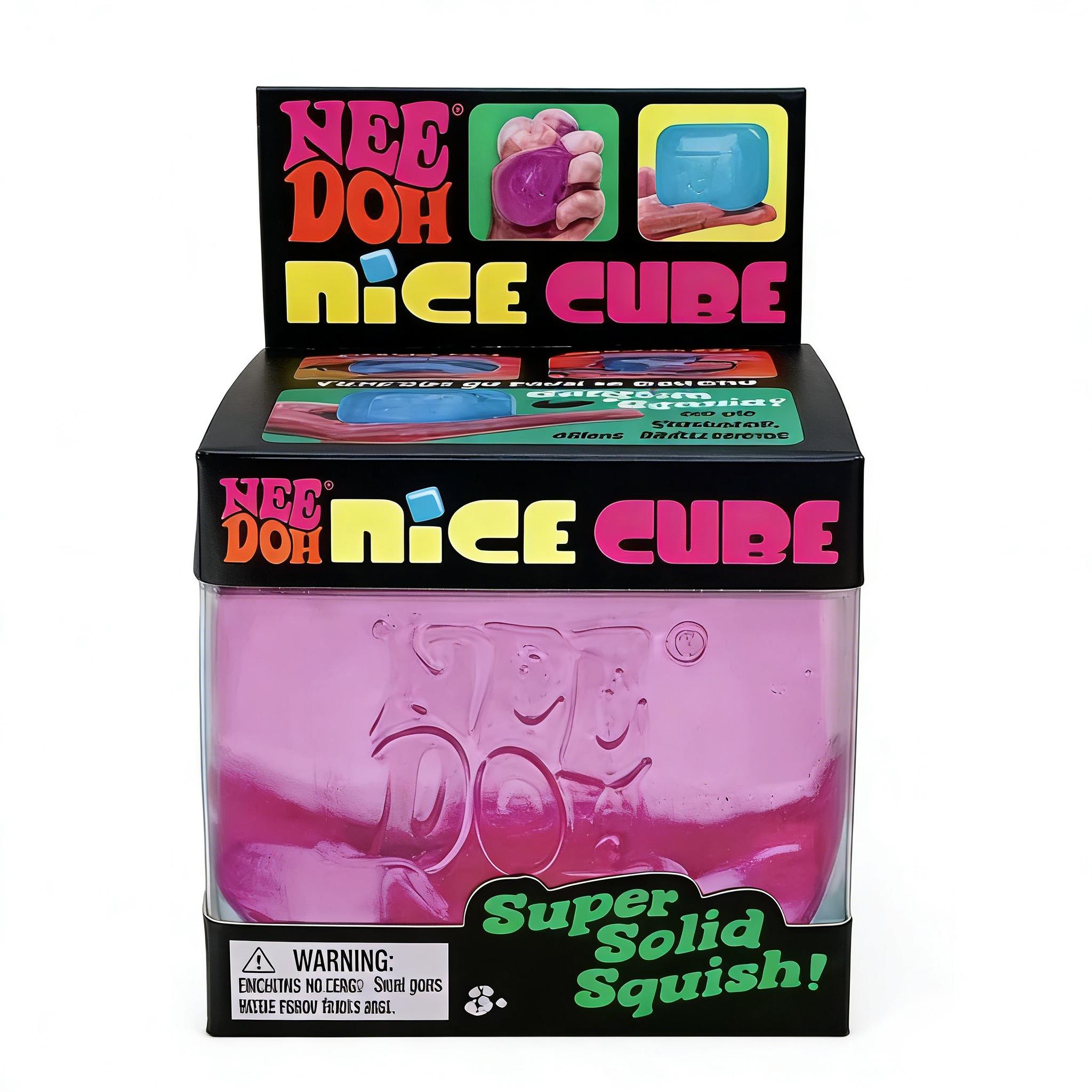 NeeDoh Ice Cube Cubes - Super-durable soft toys that help relieve anxiety, aid in concentration, and are suitable for adult and children's desk toys for treating hyperactivity disorder.