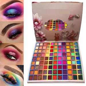 99 Colors Rainbow Eyeshadow Palette, Professional Matte Shimmer Glitter Eye Shadow, Long Lasting Highly Pigmented, Colorful Makeup Pallet, Perfect Mother's Day Gift for Women