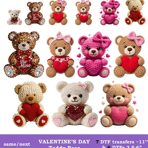 Valentine's Day DTF Transfers Gang Sheet