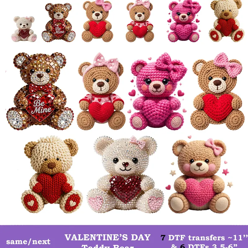 Valentine's Day DTF Transfers Gang Sheet