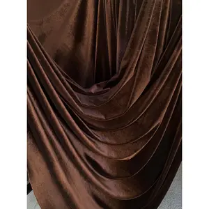 Chocolate Brown Stretch Velvet