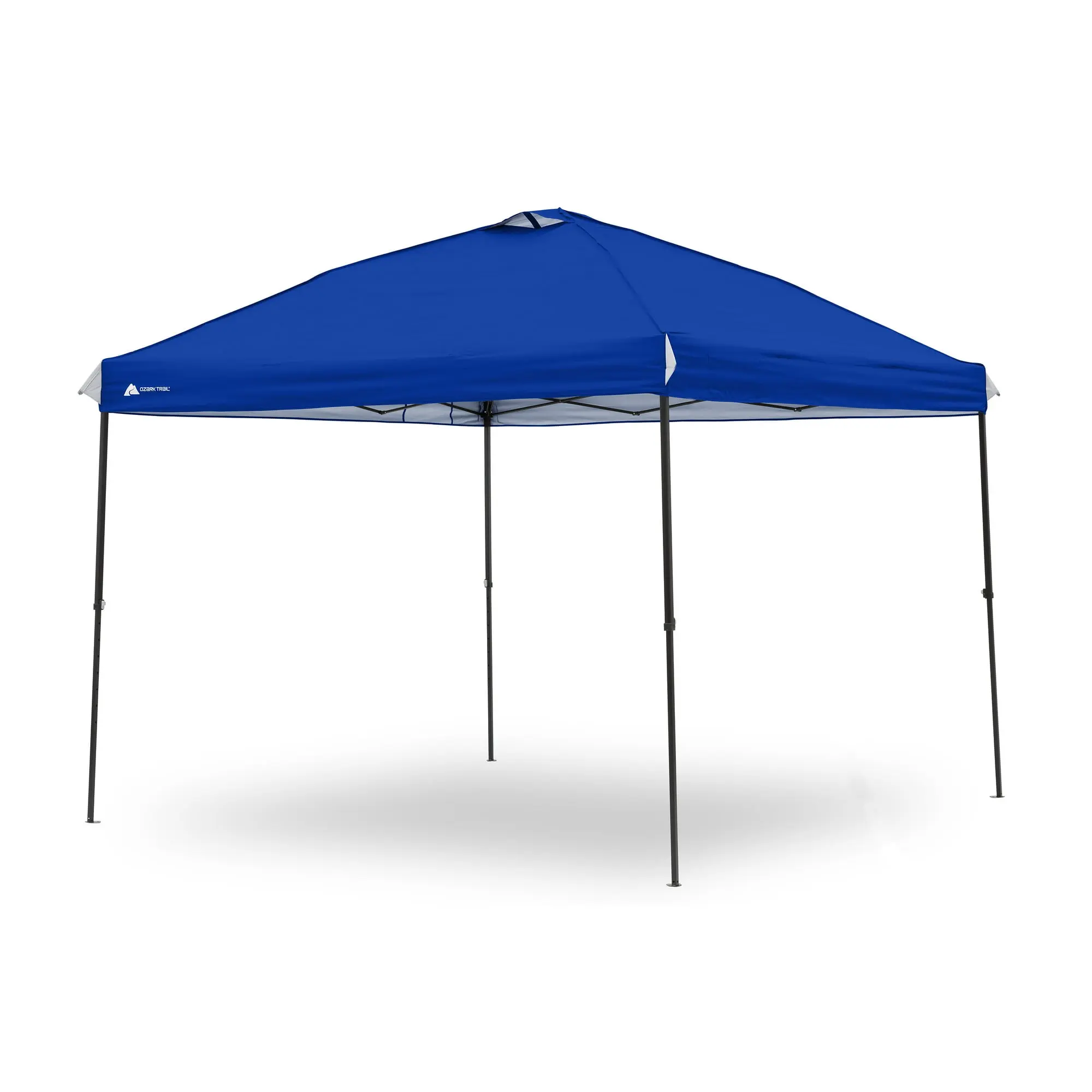 Ozark Trail 10x10 Instant Pop Up Canopy Tent with Simple Push Setup – Straight Leg Pop-Up Tent for Tailgating, Camping & Events, Blue