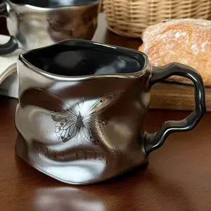 Creative Crinkled Ceramic Cup, Mug, Coffee Cup