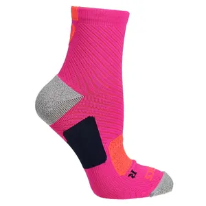 ASICS Mens Structured Cushioning Quarter Socks Running Athletic Casual  - Pink