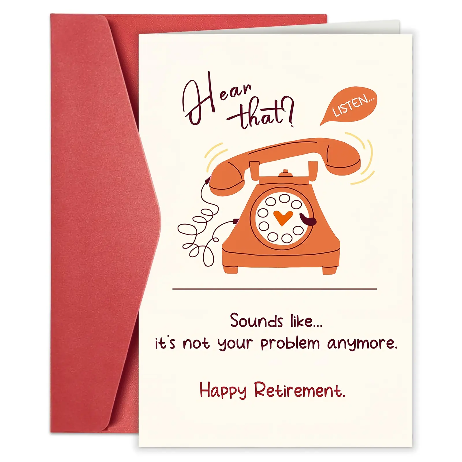 1pc Funny Retirement Card for Him Her, Humor Leaving Card for Men Women, Retirement Gift & Decoration for Friends Bosses Nurses Teachers Mom Dad Family