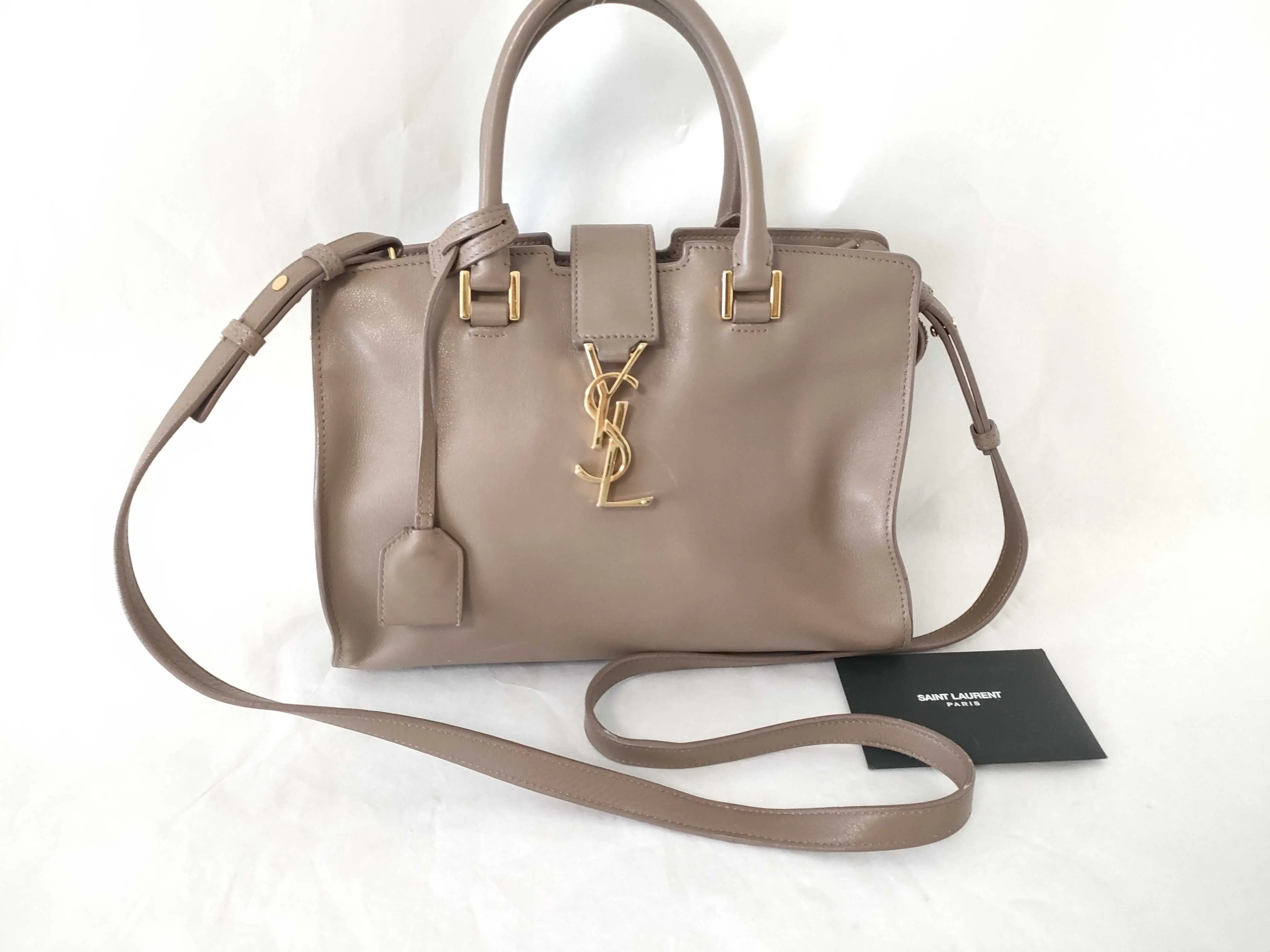 Pre-owned Yves Saint Laurent PVC Shoulder Bags Yves Mr./Ms. Baby Cavas 2WAY Handbag Handbag