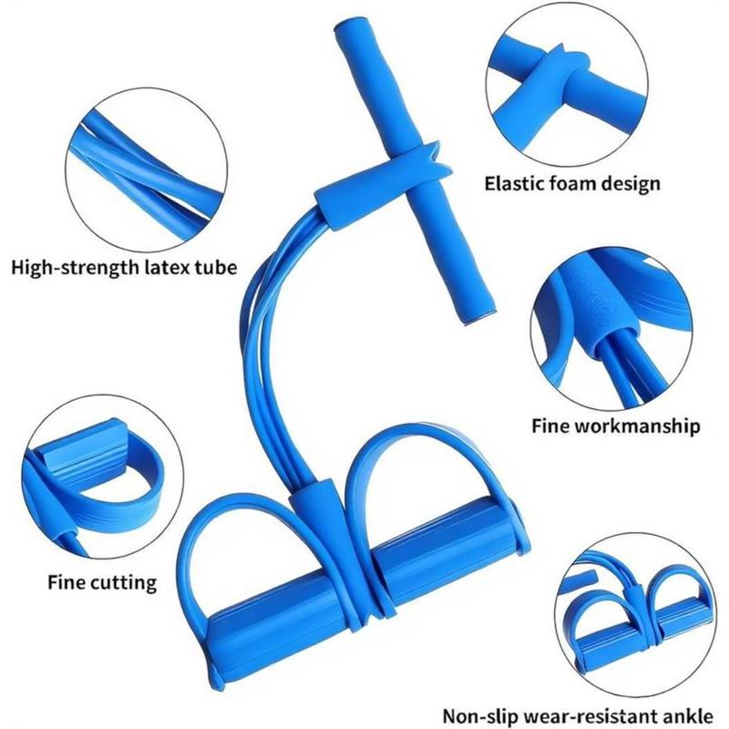 2026 NEW Pedal Resistance Bands with Handles Upgraded 6-Tube Natural Rubber for Full Body Workout at Home Gym Yoga Abs Waist Arms and Legs Training Muscle Exercise Equipment