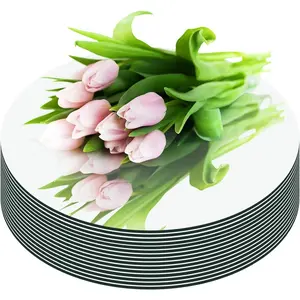 15 Pack Acrylic Round Mirror Tiles, No Glass Acrylic Circle Mirror Tray Round Mirrors Centerpieces for Table Mirror Candle Plates for Wedding Wall Home Bedroom Crafts Decor (10inch +12inch)