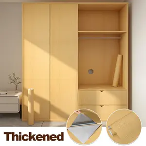Peel and Stick Wood Grain Wallpaper, Removable Wood Contact Paper, DIY Home Decor for Countertops, Cabinets,Desks, Furniture,Suitable for Kitchen, Living Room,Dinning Room