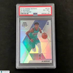 2019 Panini #219 Ja Morant PSA 6 EX-MT Silver Prizm