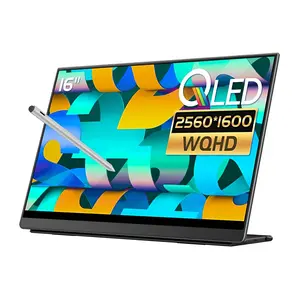 EHOMEWEI Q3 Touchscreen extra Portable Monitor with Stylus Pen, 2.5K 60Hz 16'' 2560 * 1600, 400 Nit HDR, FreeSync, Eye Care, Laptop/PC/MAC/Phone/Switch2/XBox/PS5
