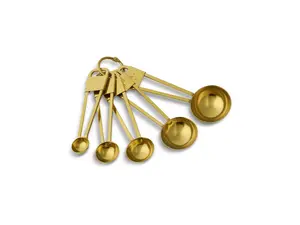 Heavy-Duty 5-Piece Measuring Spoon Set – Rust-Resistant Stainless Steel for Dry & Liquid Ingredients Kitchen Utensils