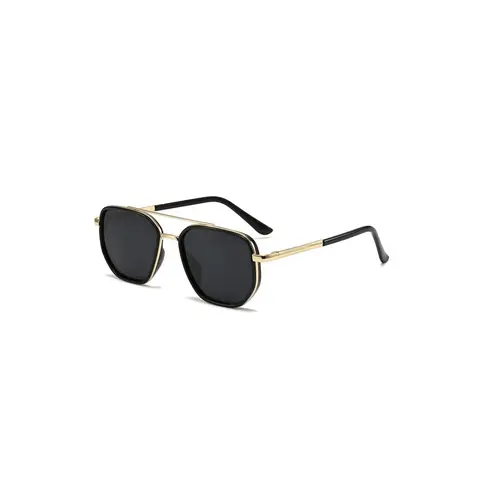 Men's Fashionable Sunglasses with Double Beam Design - TR90 Lightweight Durable Metal Frame, Polarised Lens, UV Protection, Glare-Free Vision, 2025 Back to School Travel Accessory, Fall Essential