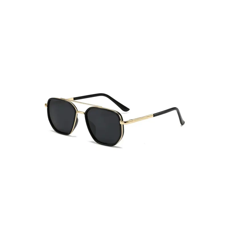 Men's Fashionable Sunglasses with Double Beam Design - TR90 Lightweight Durable Metal Frame, Polarised Lens, UV Protection, Glare-Free Vision, 2025 Back to School Travel Accessory, Fall Essential