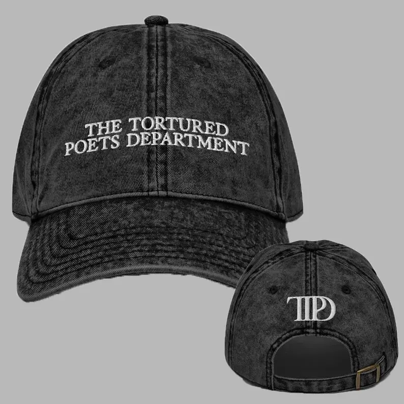 Tortured Poet T TPD Snow Washed Vintage Distressed Dad Hat Swift Gift Casual
